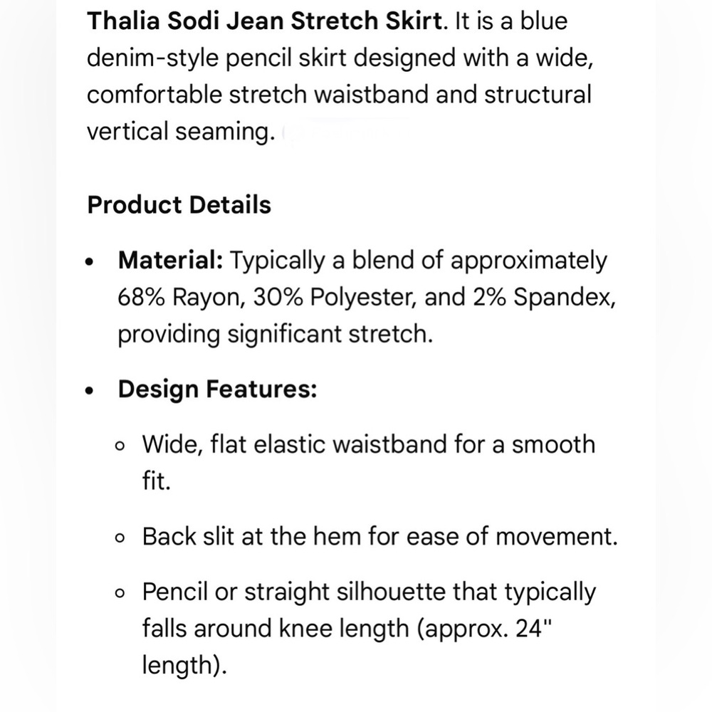 Thalia Sodi Indigo Jean Stretch Pencil Skirt - Picture 9 of 10